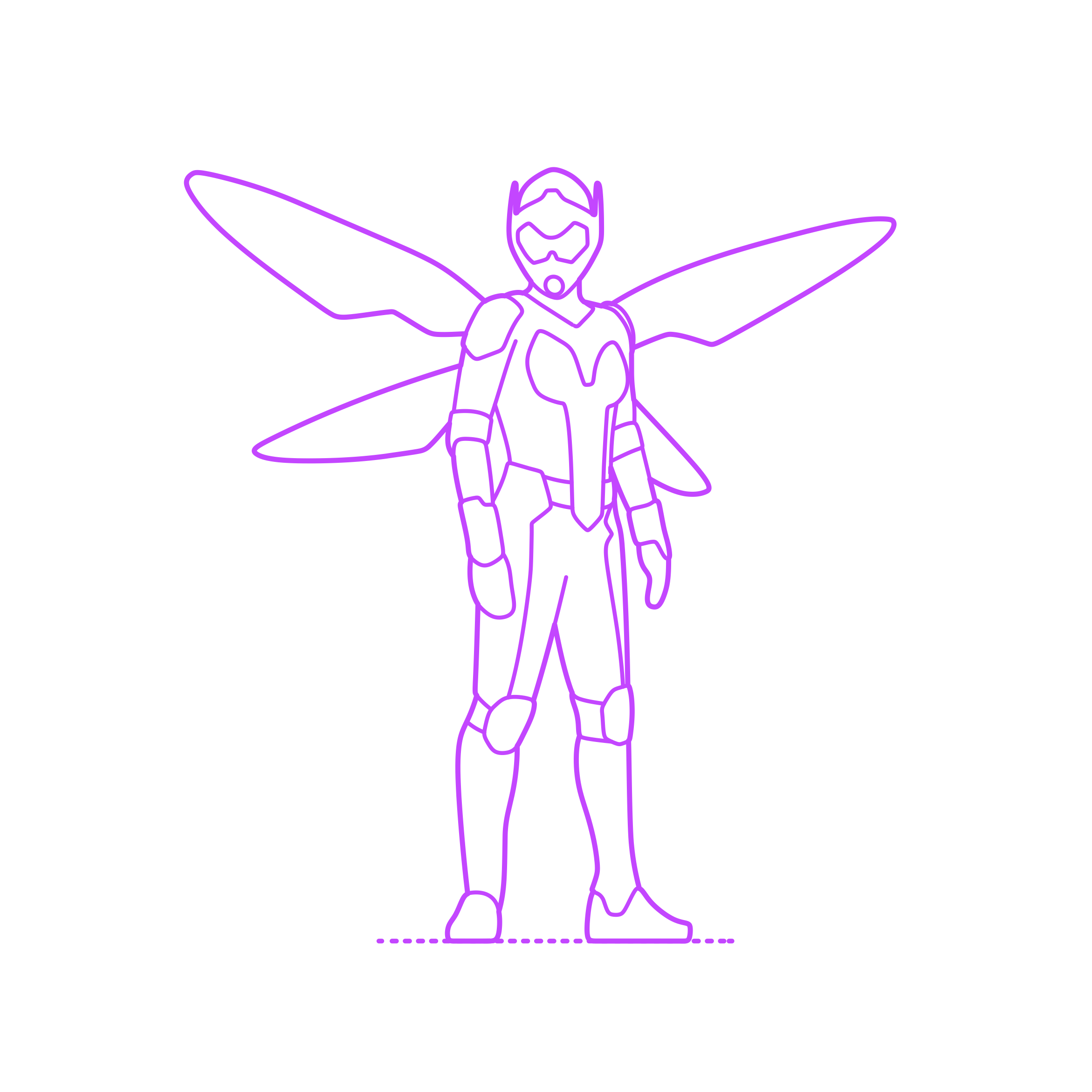 Pop Culture Marvel Comics Wasp Svg Line Art Free Vectors